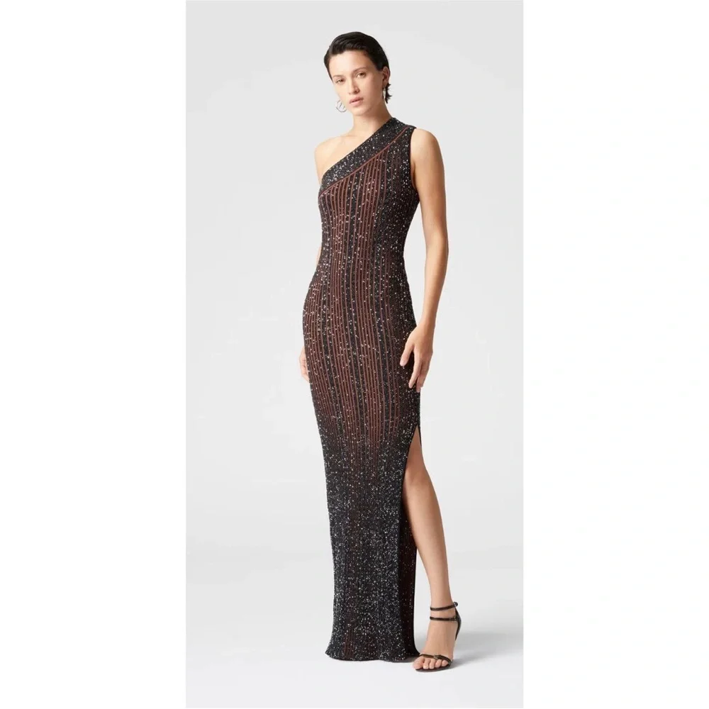 Missoni Black and Silver One-Shoulder Gown - Picture 2 of 9
